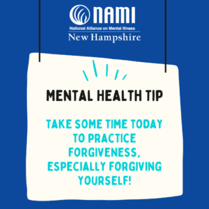 Mental health tip -Take some time today to practice forgiveness, especially forgiving yourself!