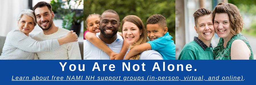 You are not alone. Learn about free NAMI NH support groups in-person, virtual, and online.