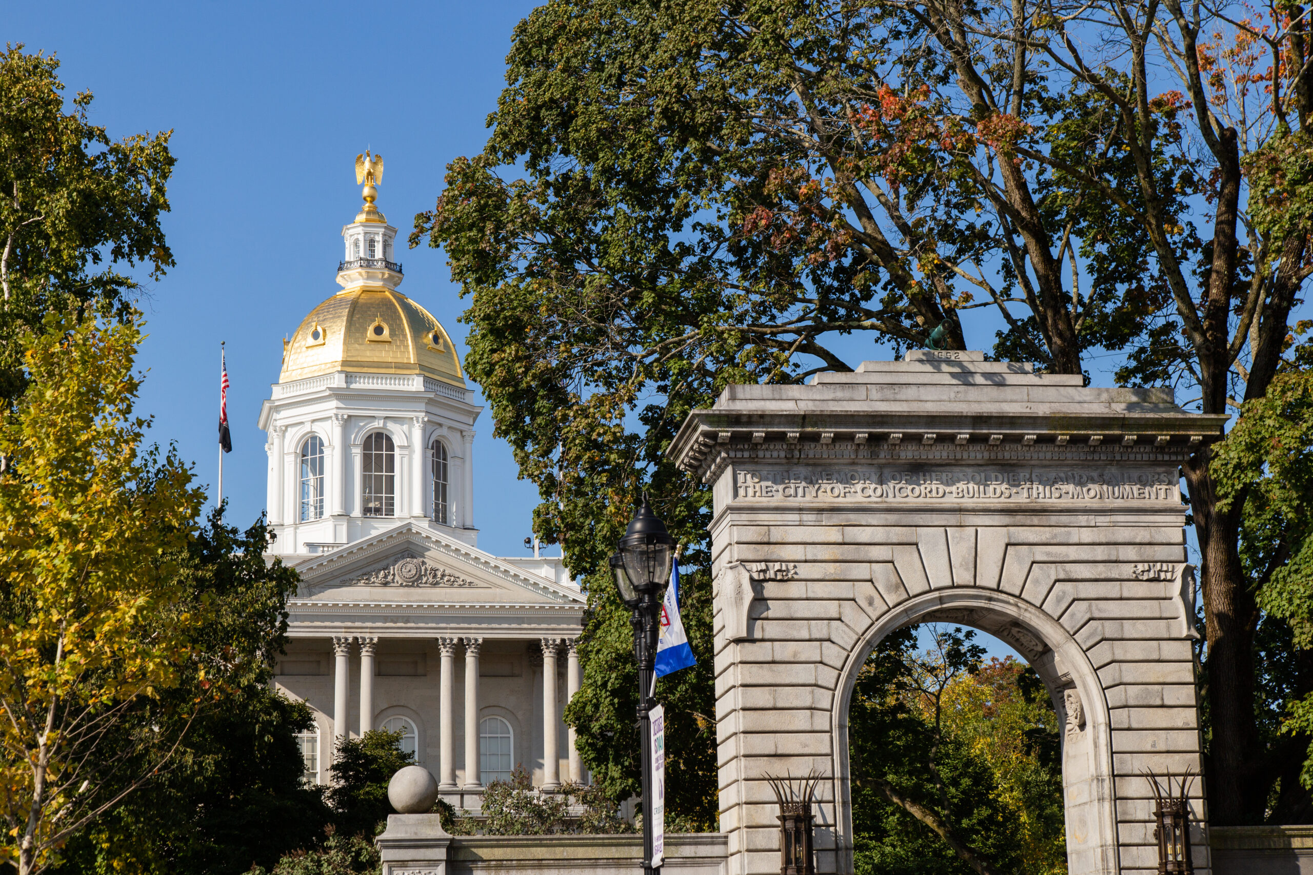 NH State House in Early Fall