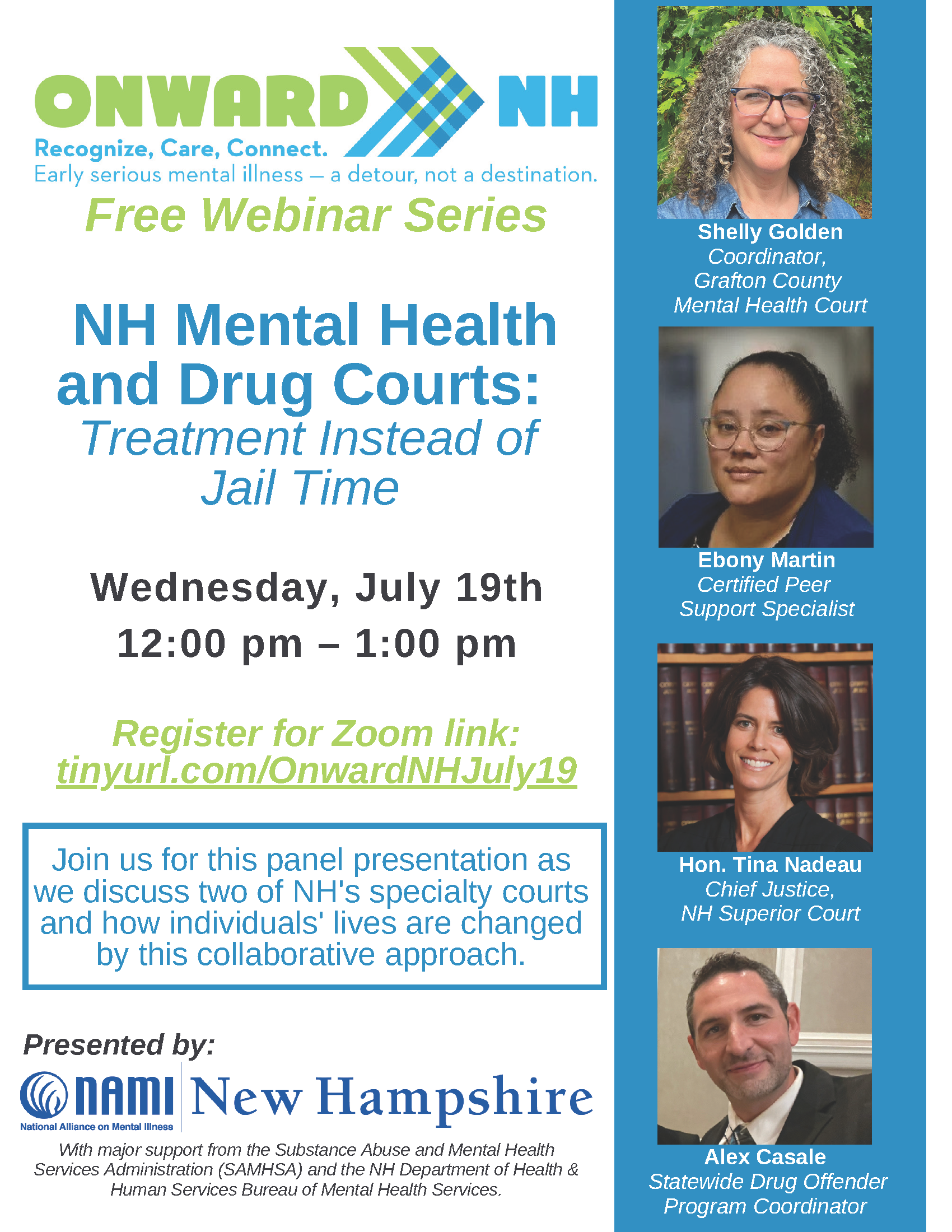 Onward NH Free Webinar Series - NH Mental Health and Drug Courts: Treatment Instead of Jail Time