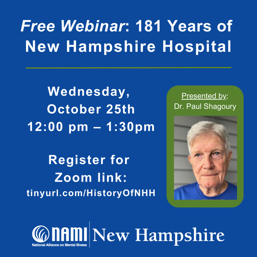 Free webinar: 181 Years of New Hampshire Hospital https://tinyurl.com/HistoryOfNHH