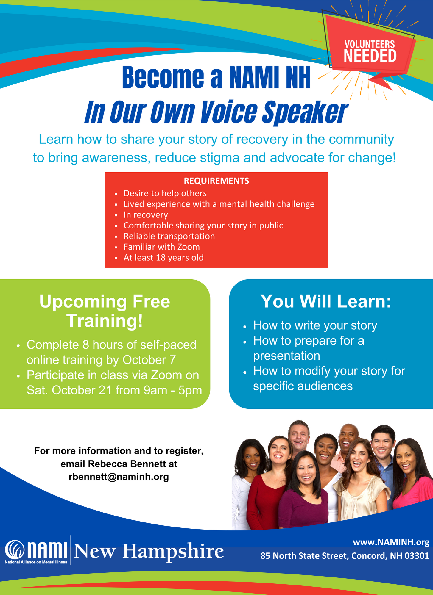 Become a NAMI NH In Our Own Voice Speaker