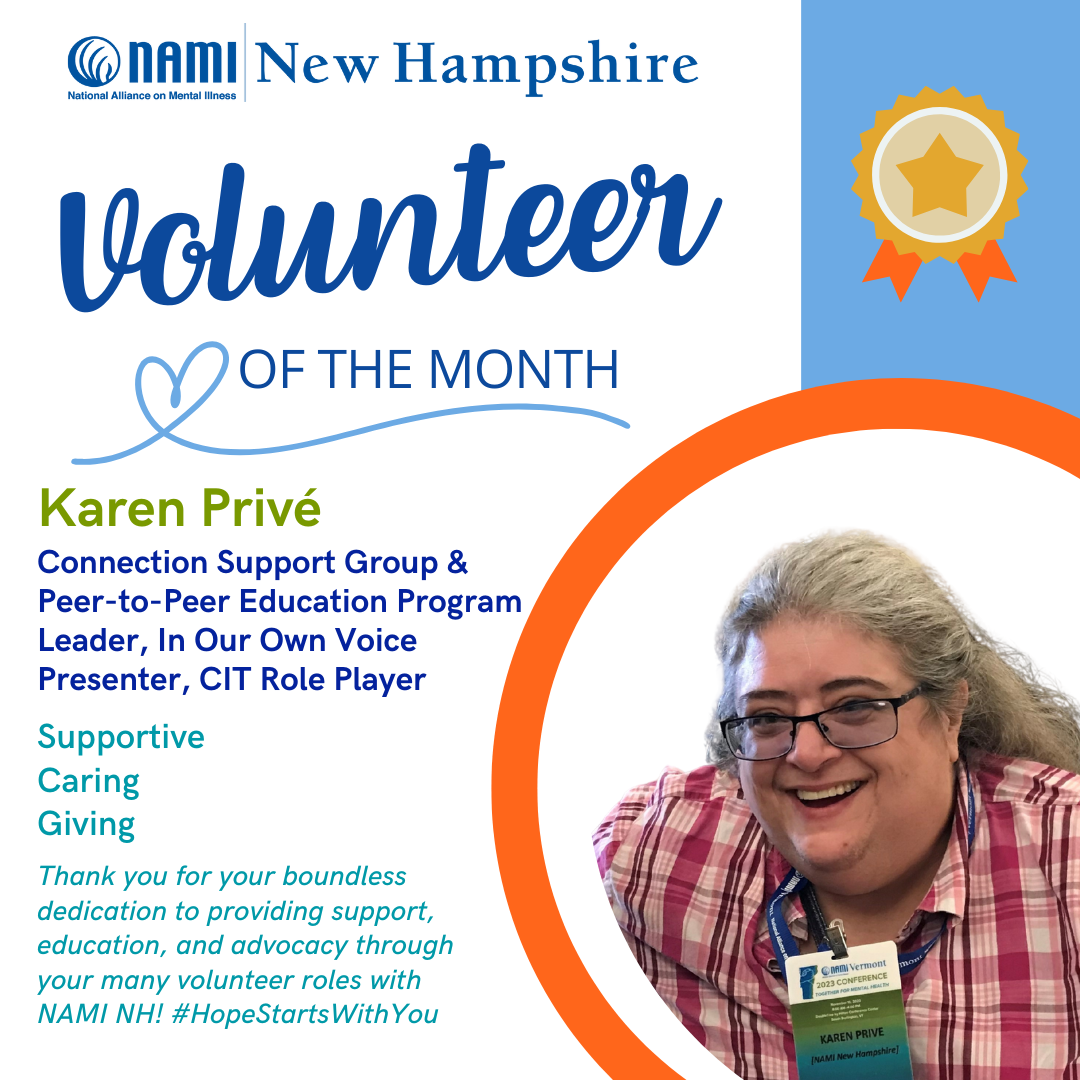 August 2025 Volunteer of the Month - Karen Privé