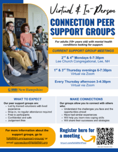 NAMI Connection Peer Support Groups. Click to download the flyer.