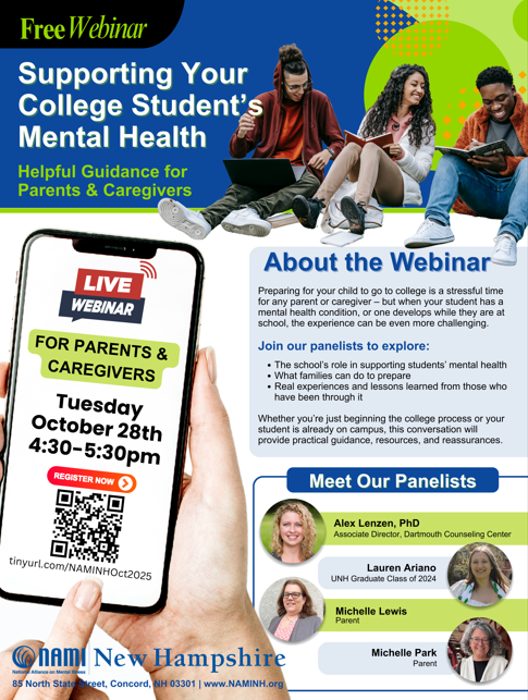 Supporting Your College Student's Mental Health - Helpful Guidance for Parents & Caregivers