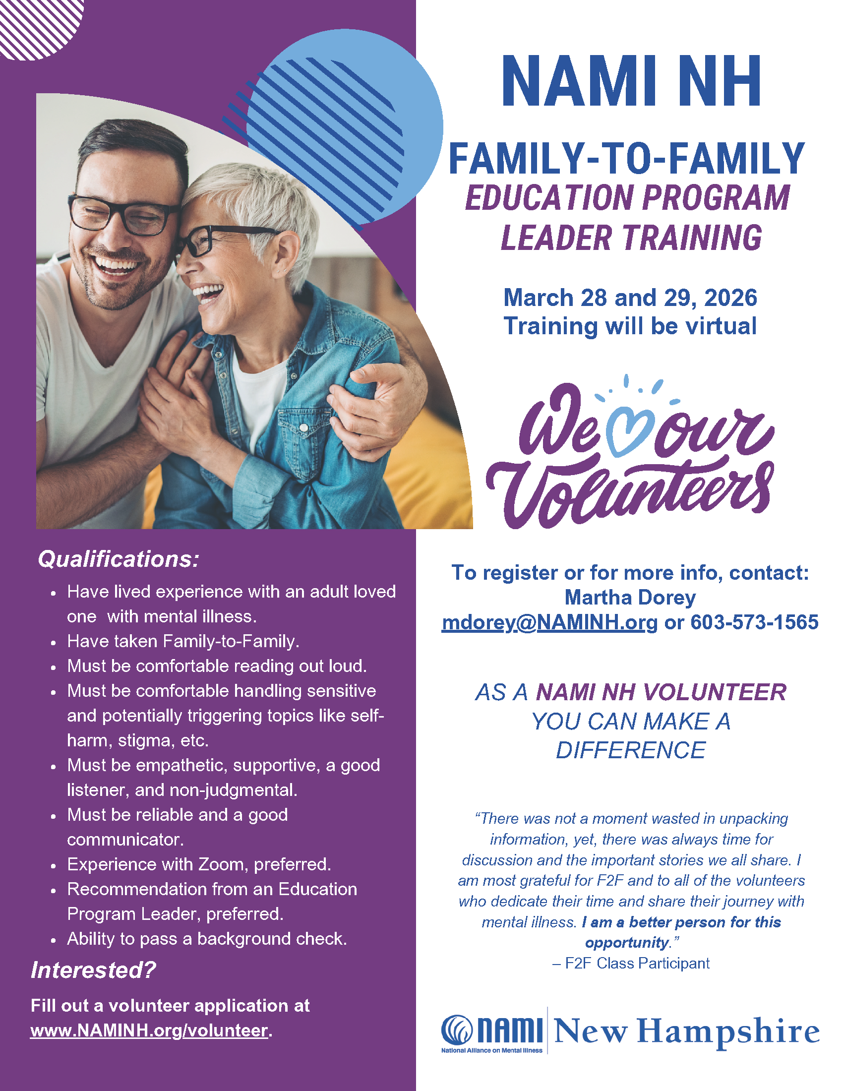 NAMI Family-to-Family Teacher Training