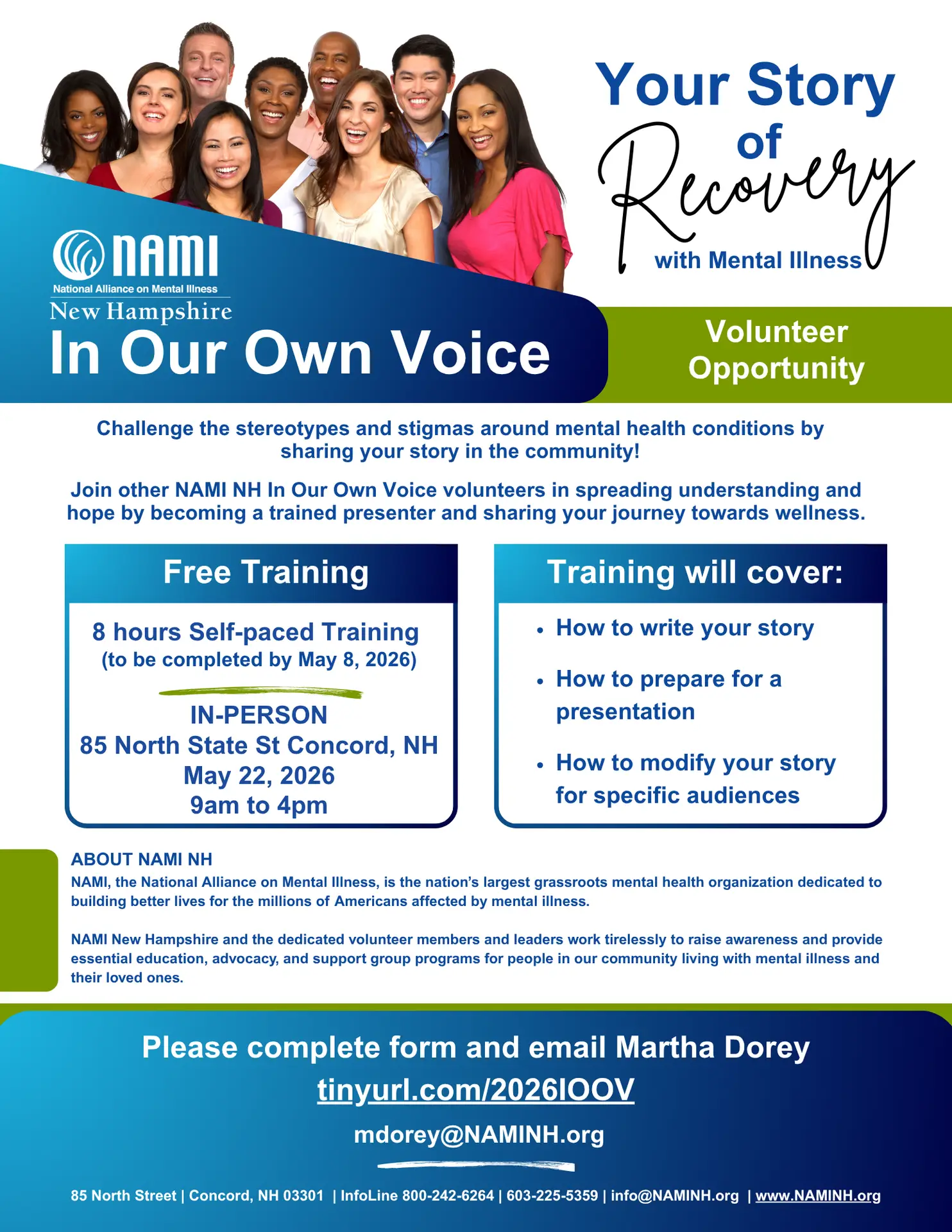 Your Story of Recovery with Mental Illness - In Our Own Voice Speaker Training