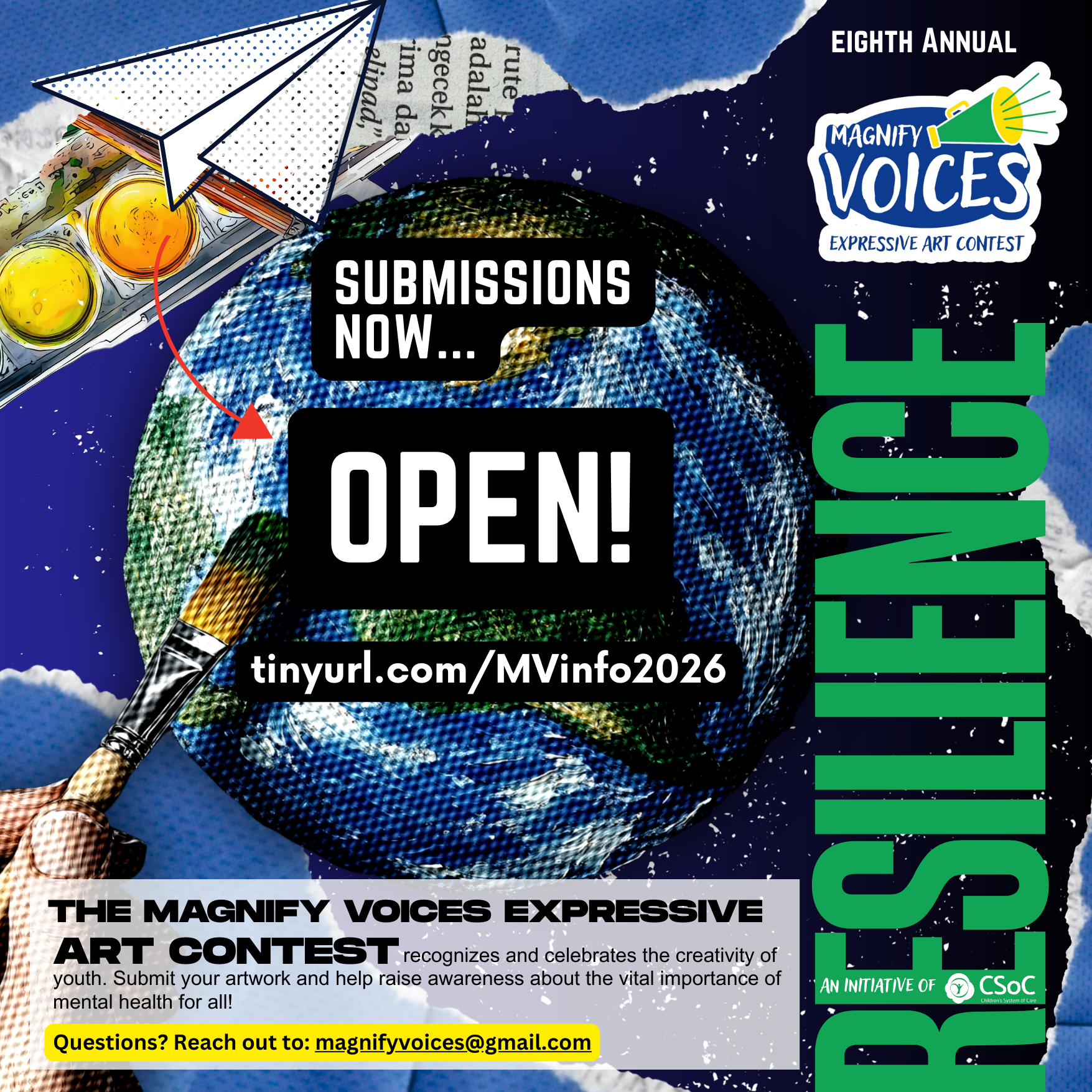 Close up of a hand painting a globe.