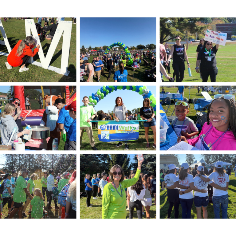 Collage of NAMIWalks NH 2025 event photos