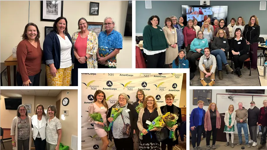 Collage of photos of NAMI New Hampshire volunteers