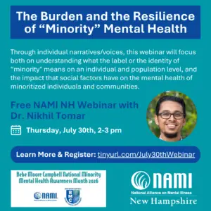 The burden and the resilience of "minority" mental health. Click here to register.