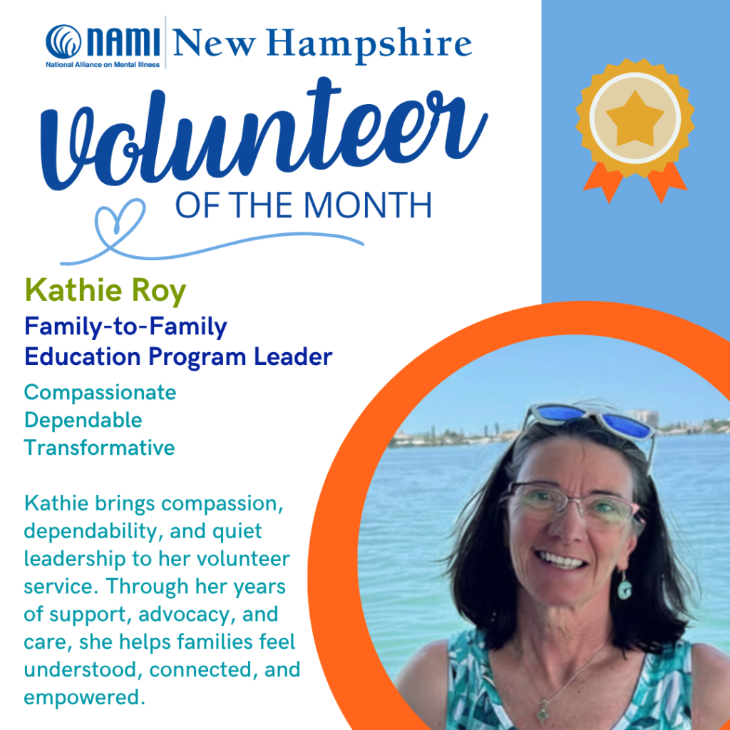 NAMI New Hampshire Volunteer of the Month Kathie Roy