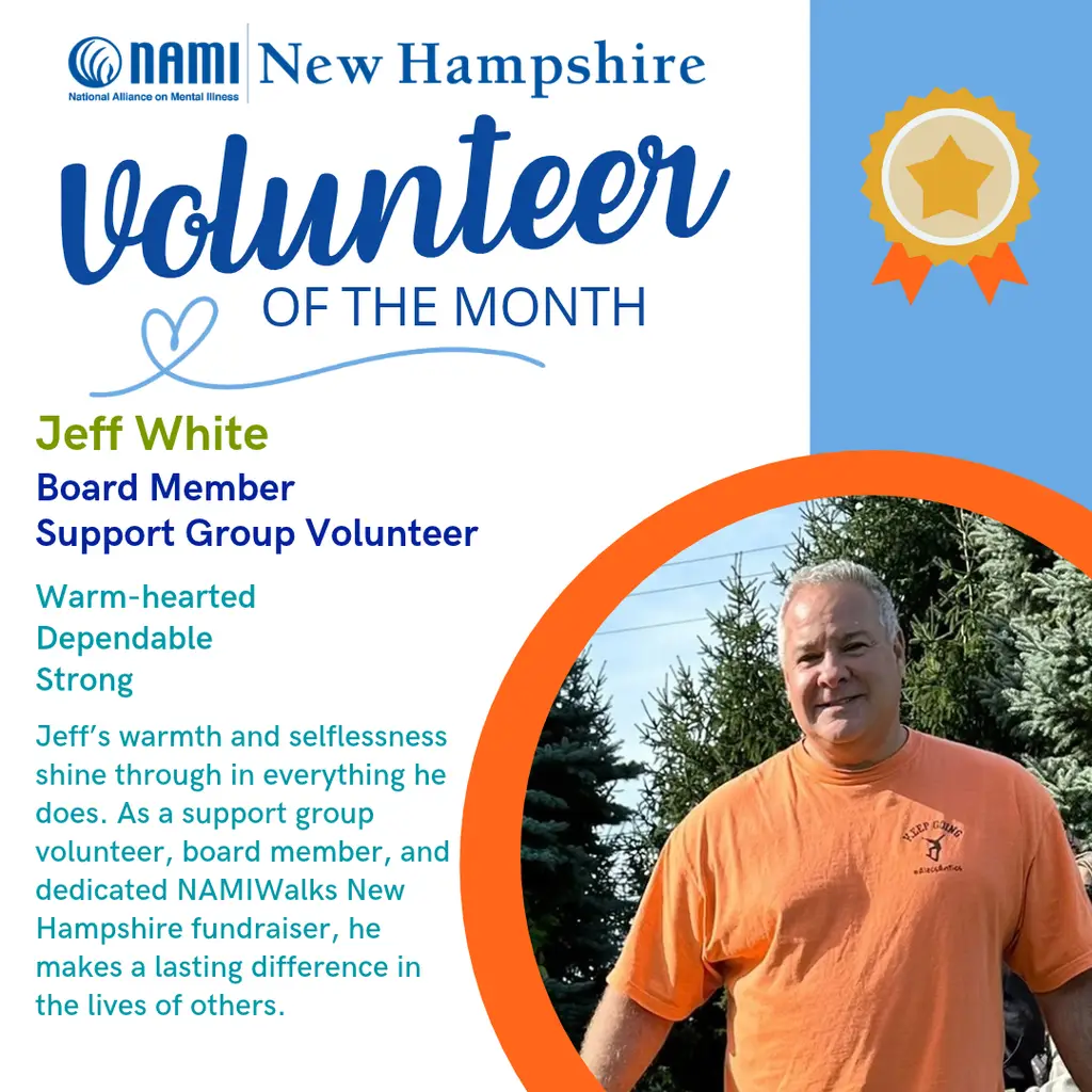 NAMI New Hampshire Volunteer of the Month Jeff White